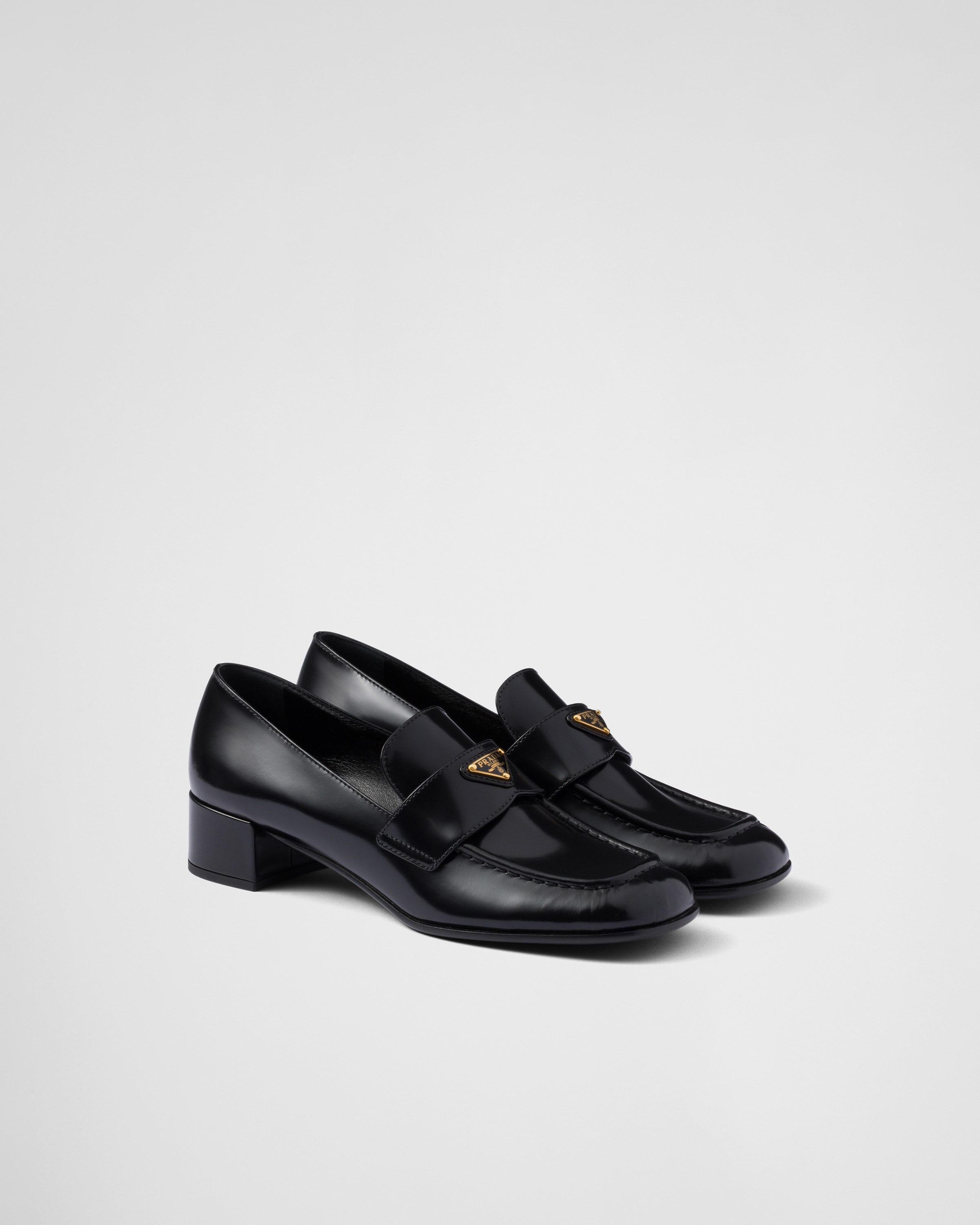 Brushed leather loafers - 1