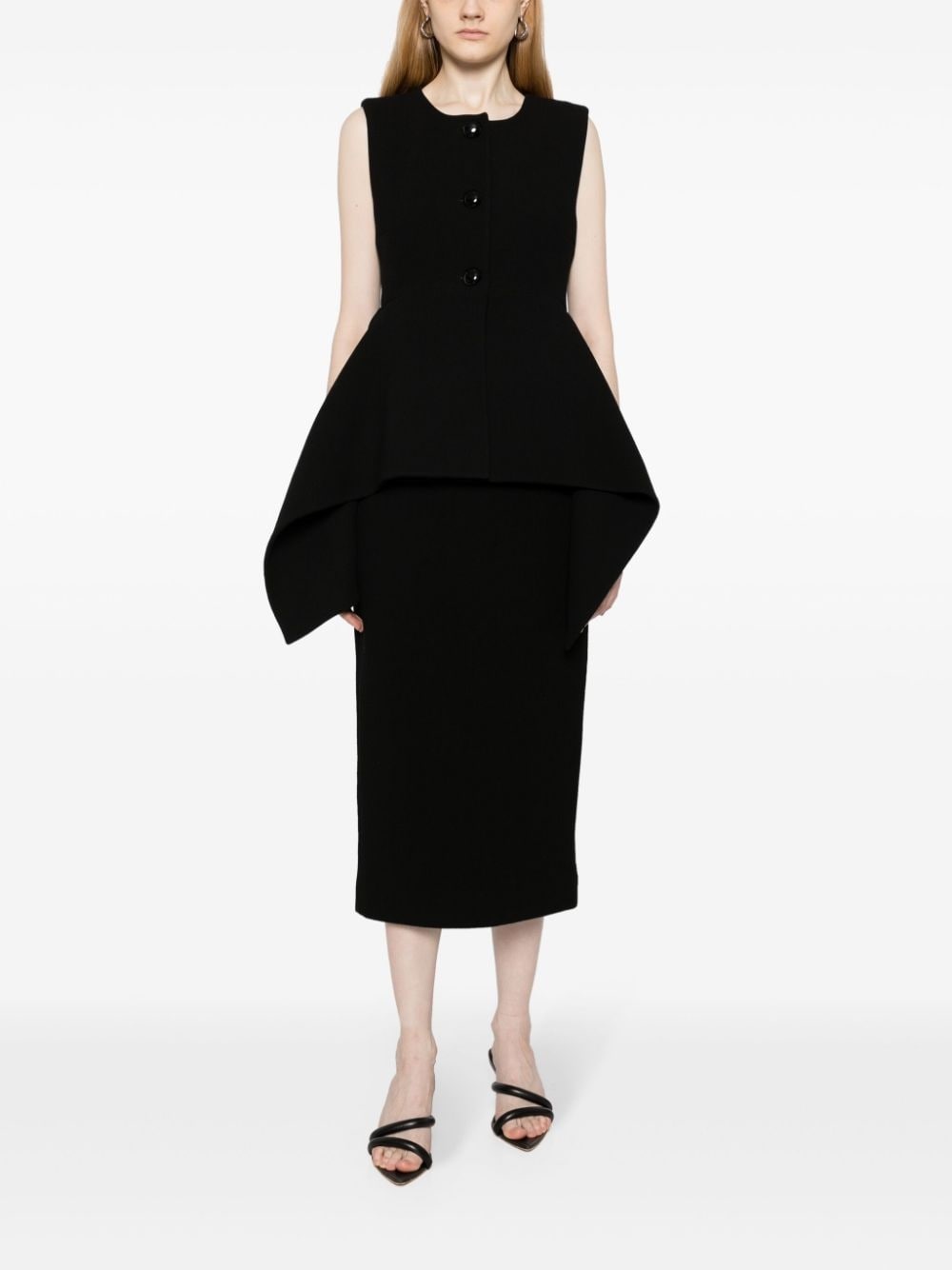 Yasmeen wool midi pencil skirt - 2