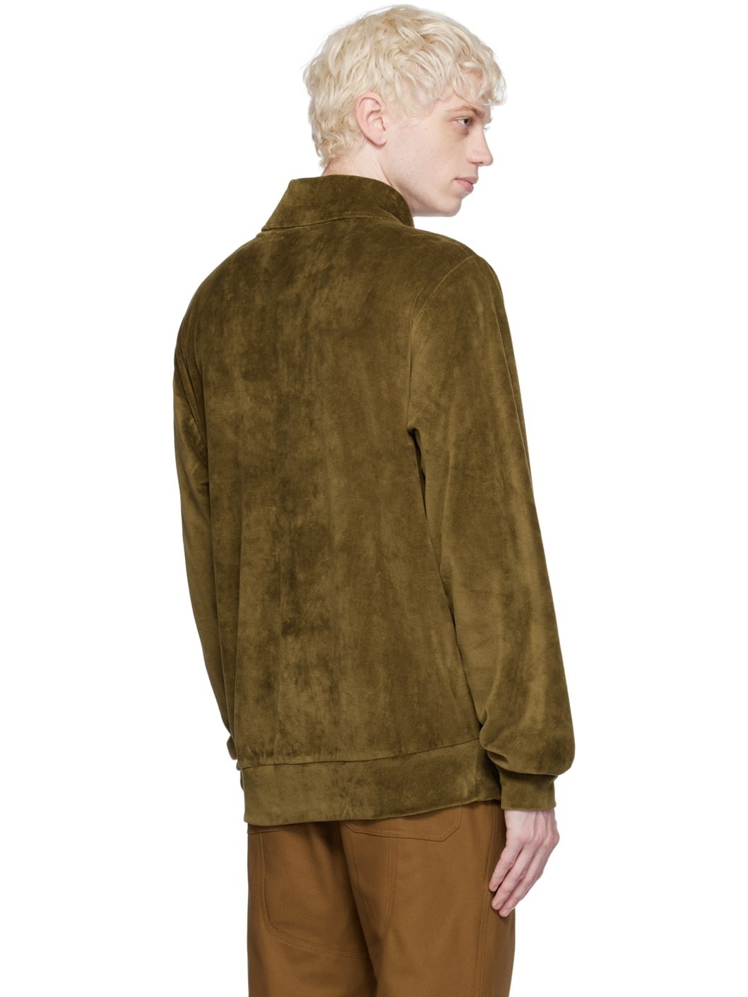 Khaki Half-Zip Sweatshirt - 3