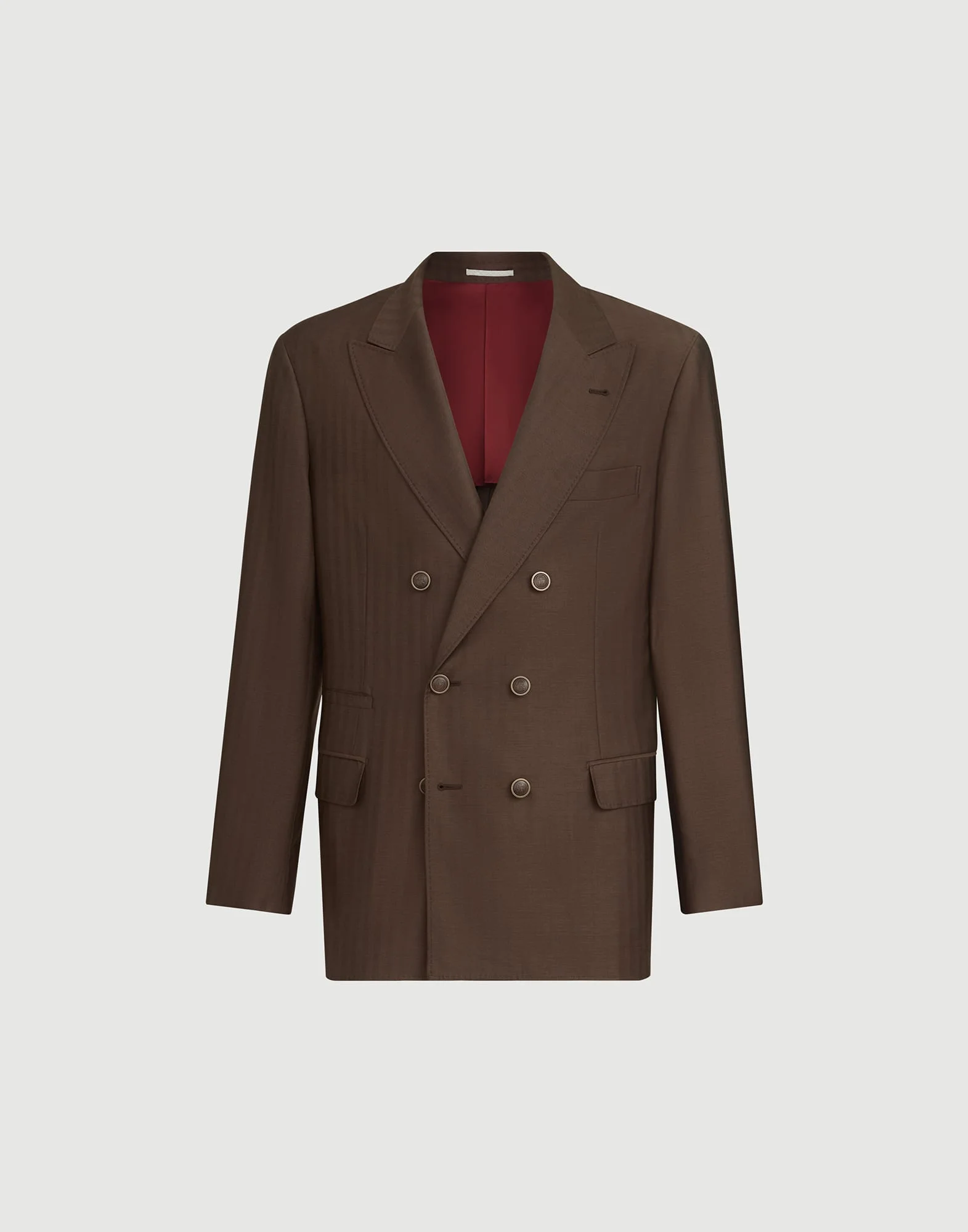 Virgin wool and cashmere one-and-a-half breasted deconstructed blazer - 1