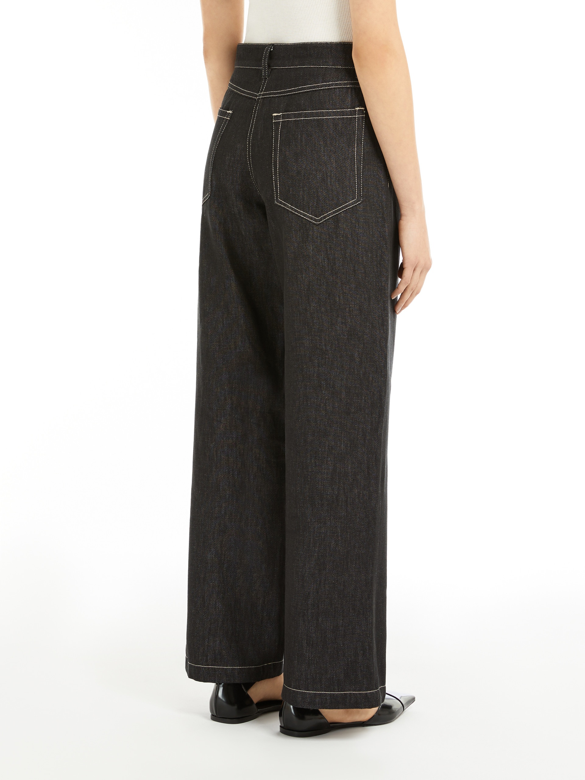 BALCO Denim-look cotton trousers - 4