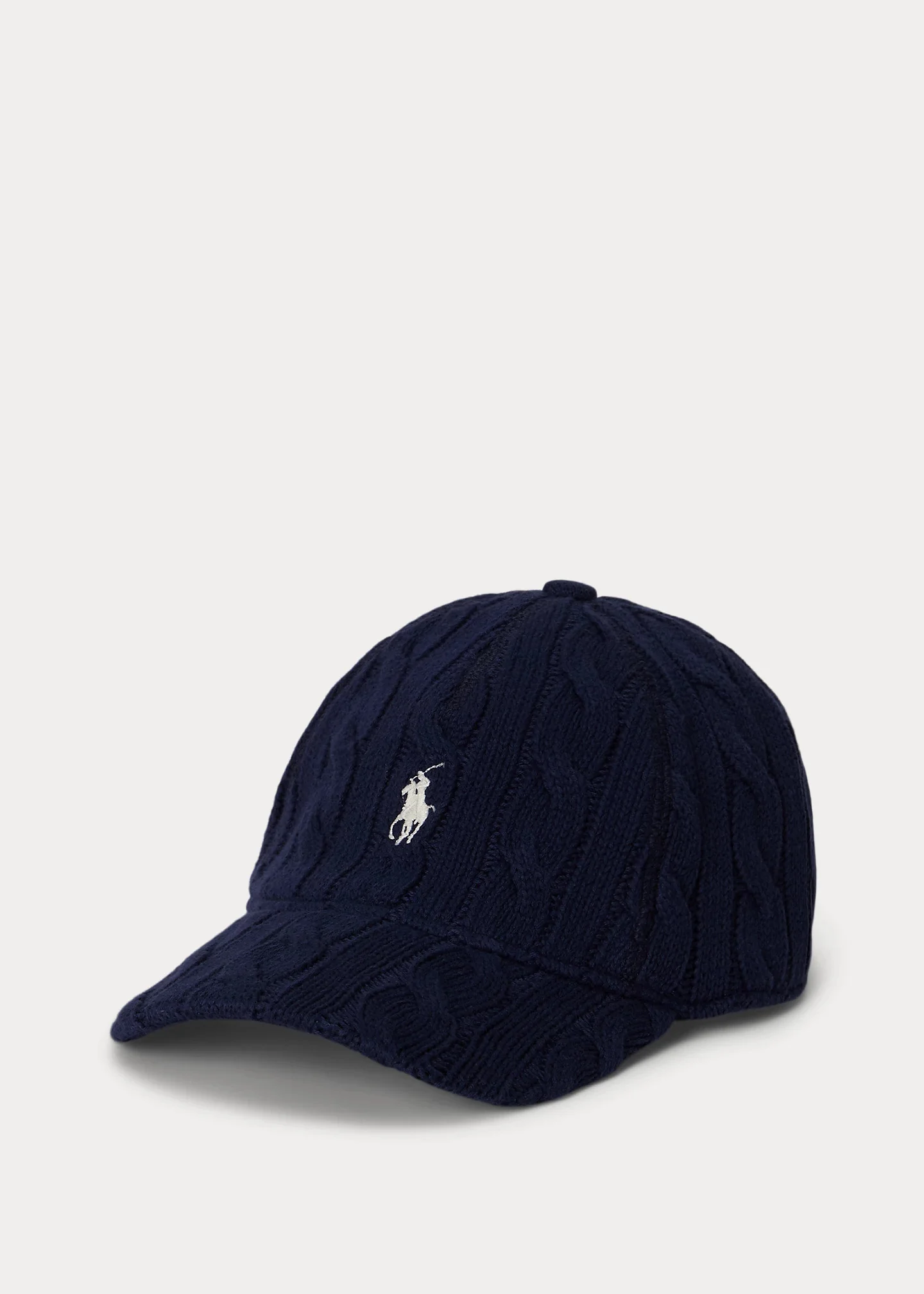 Cable-Knit Cotton Ball Cap - 1