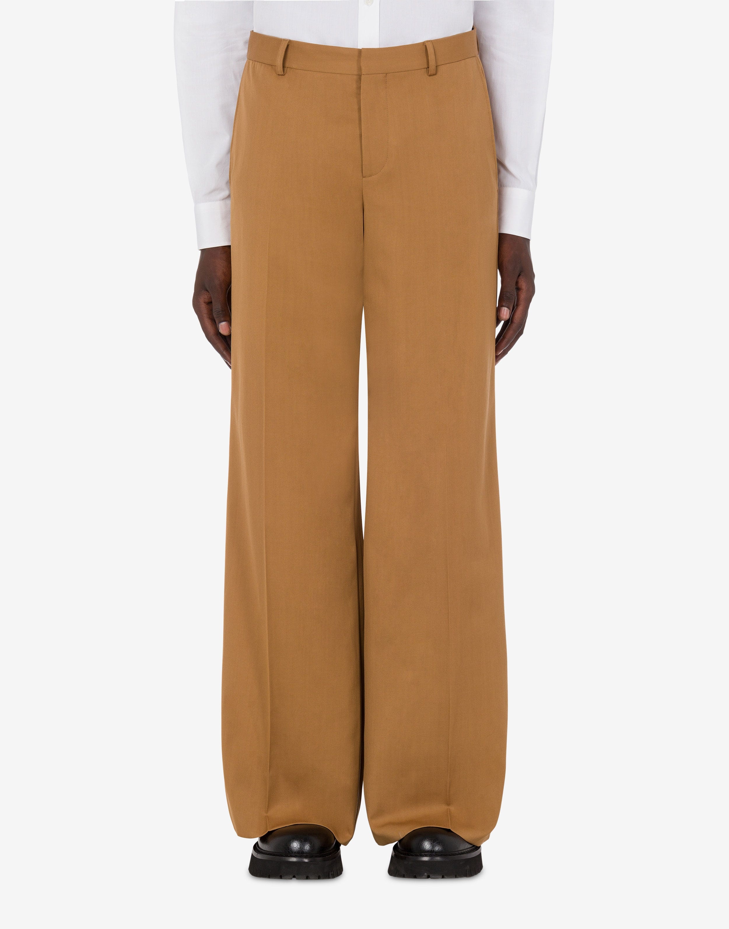 WIDE-LEG GABARDINE TROUSERS - 2