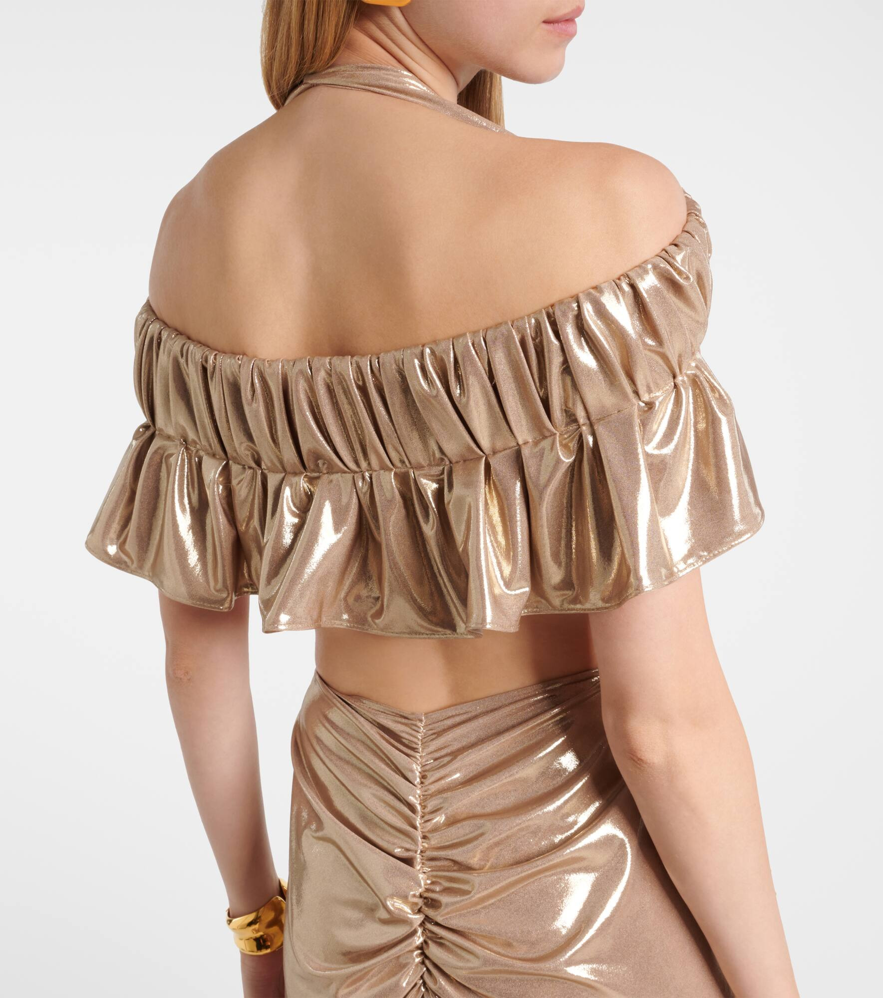 Latitude gathered ruffled gown - 6