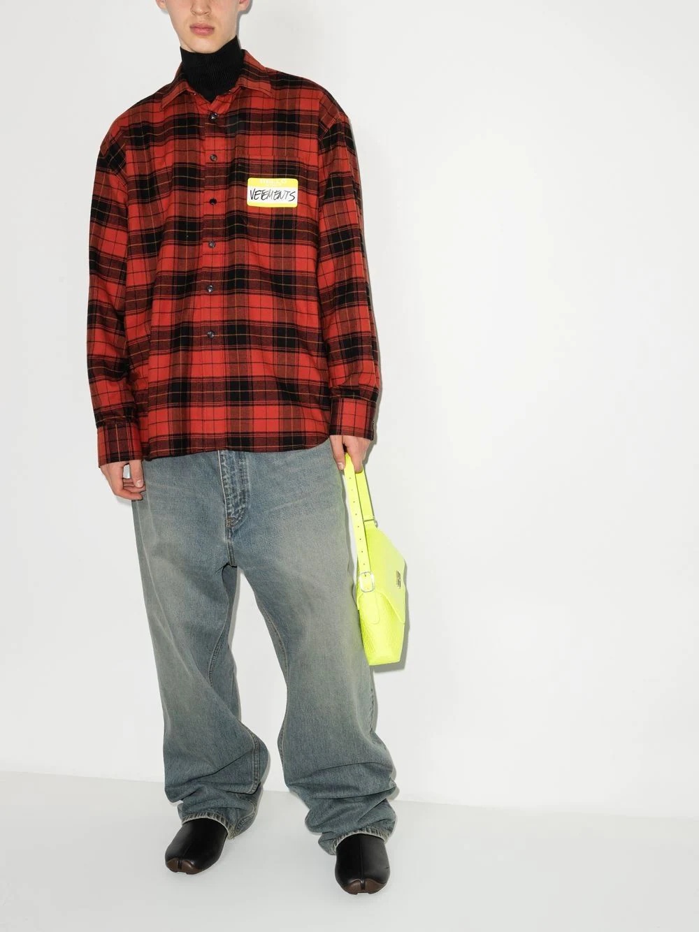 My Name Is check-print flannel shirt - 4