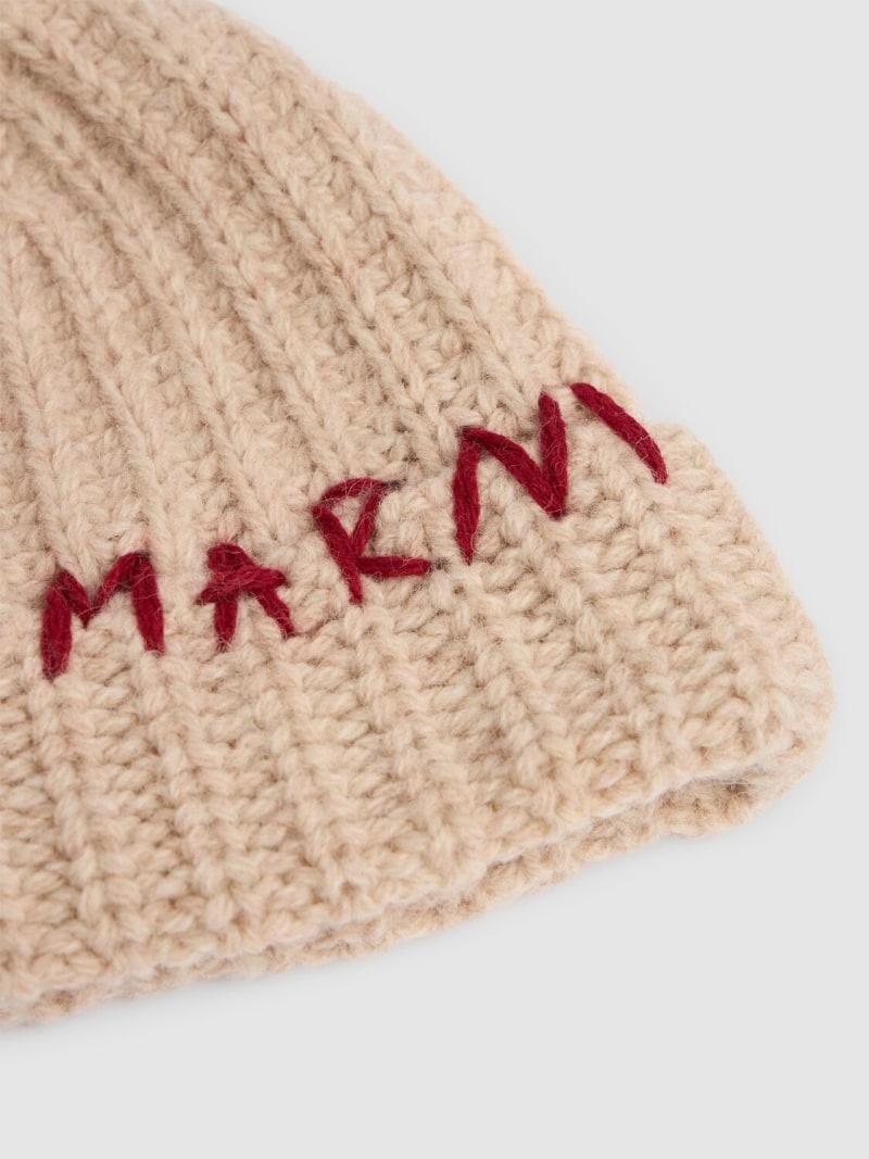 Handmade logo wool beanie - 2