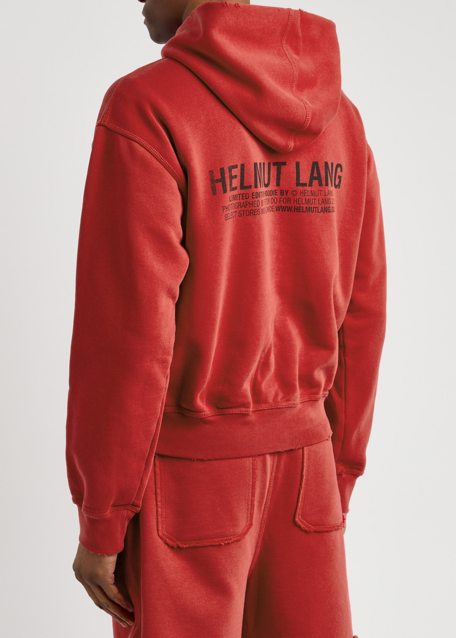 Helmut Lang Postcard Printed Hooded Cotton Sweatshirt - 3