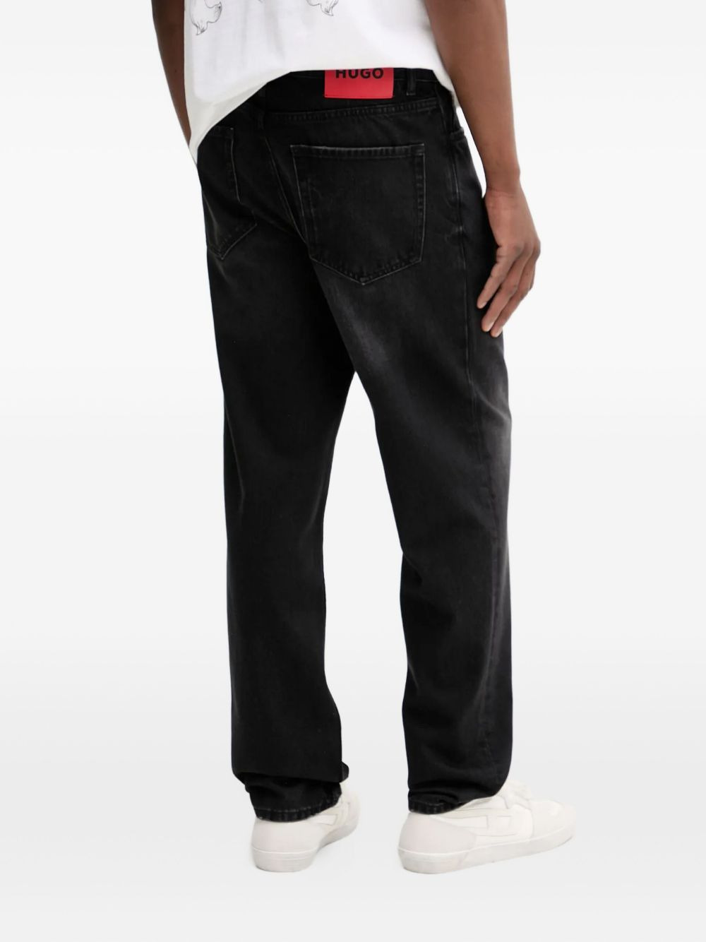 logo-patch cotton jeans - 3