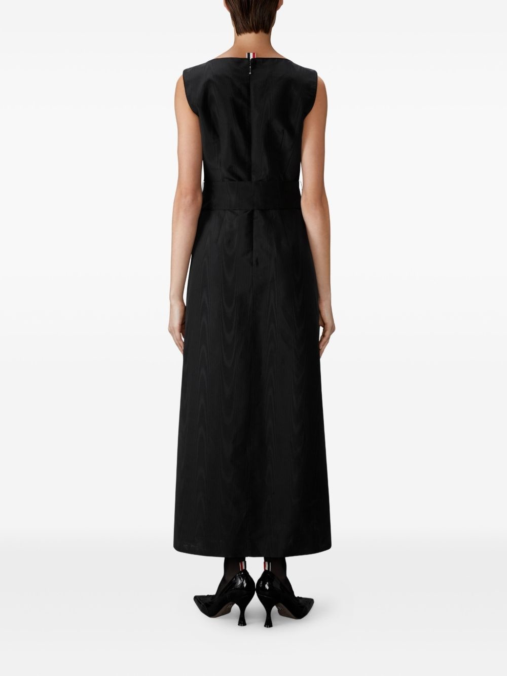 boat-neck belted maxi dress - 4