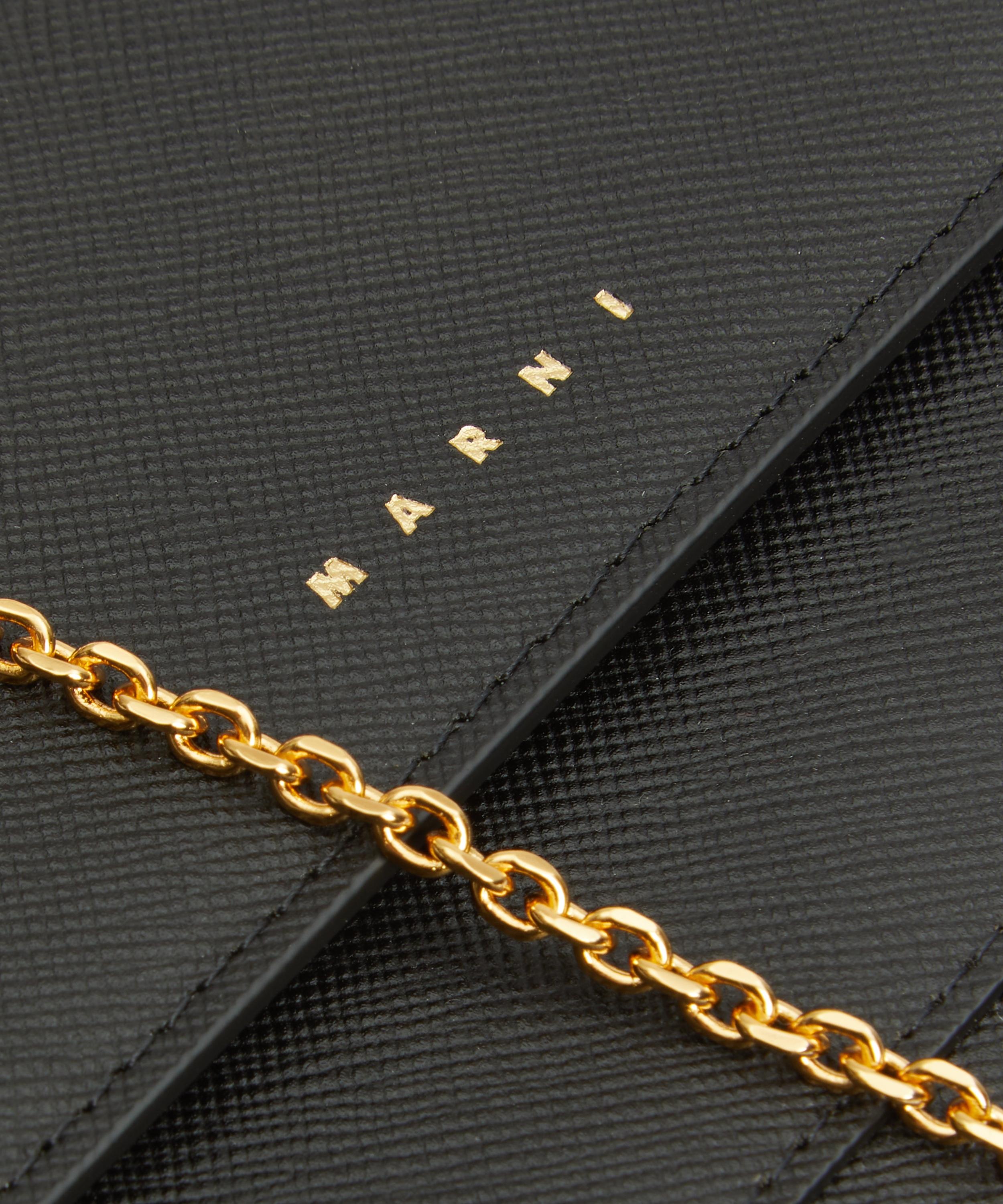 Long Black Leather Chain Wallet - 4
