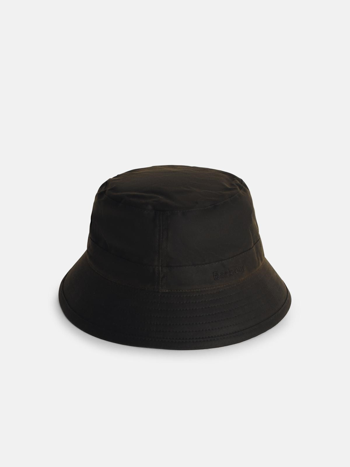 DARK GREEN WAXED COTTON HAT - 2
