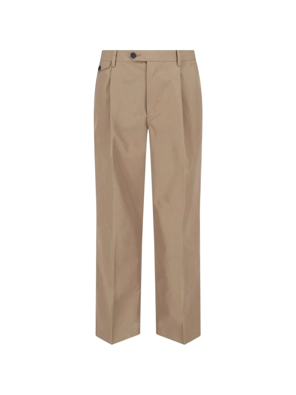 buttoned front-pleat trousers - 1