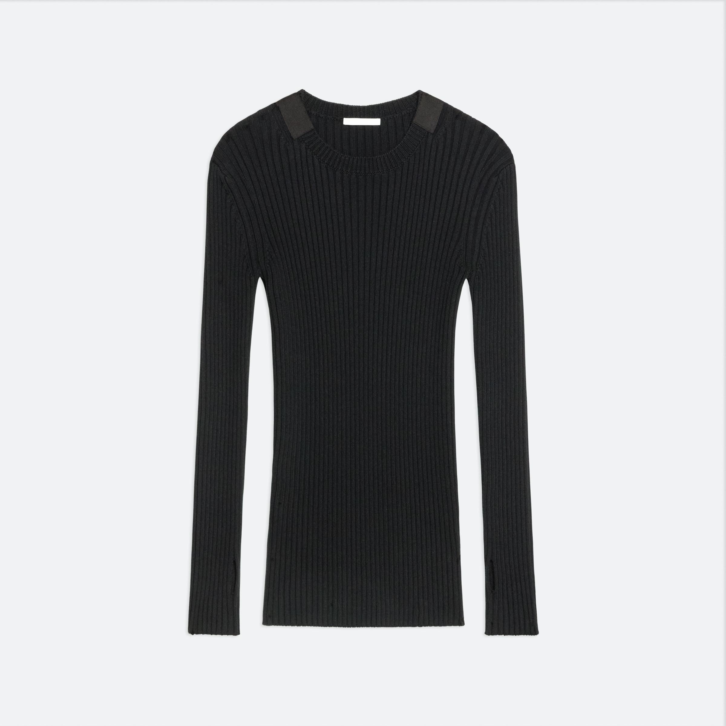 RIBBED LONG-SLEEVE TOP - 1