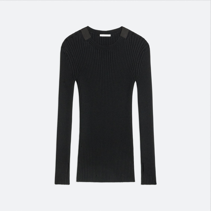 RIBBED LONG-SLEEVE TOP - 1