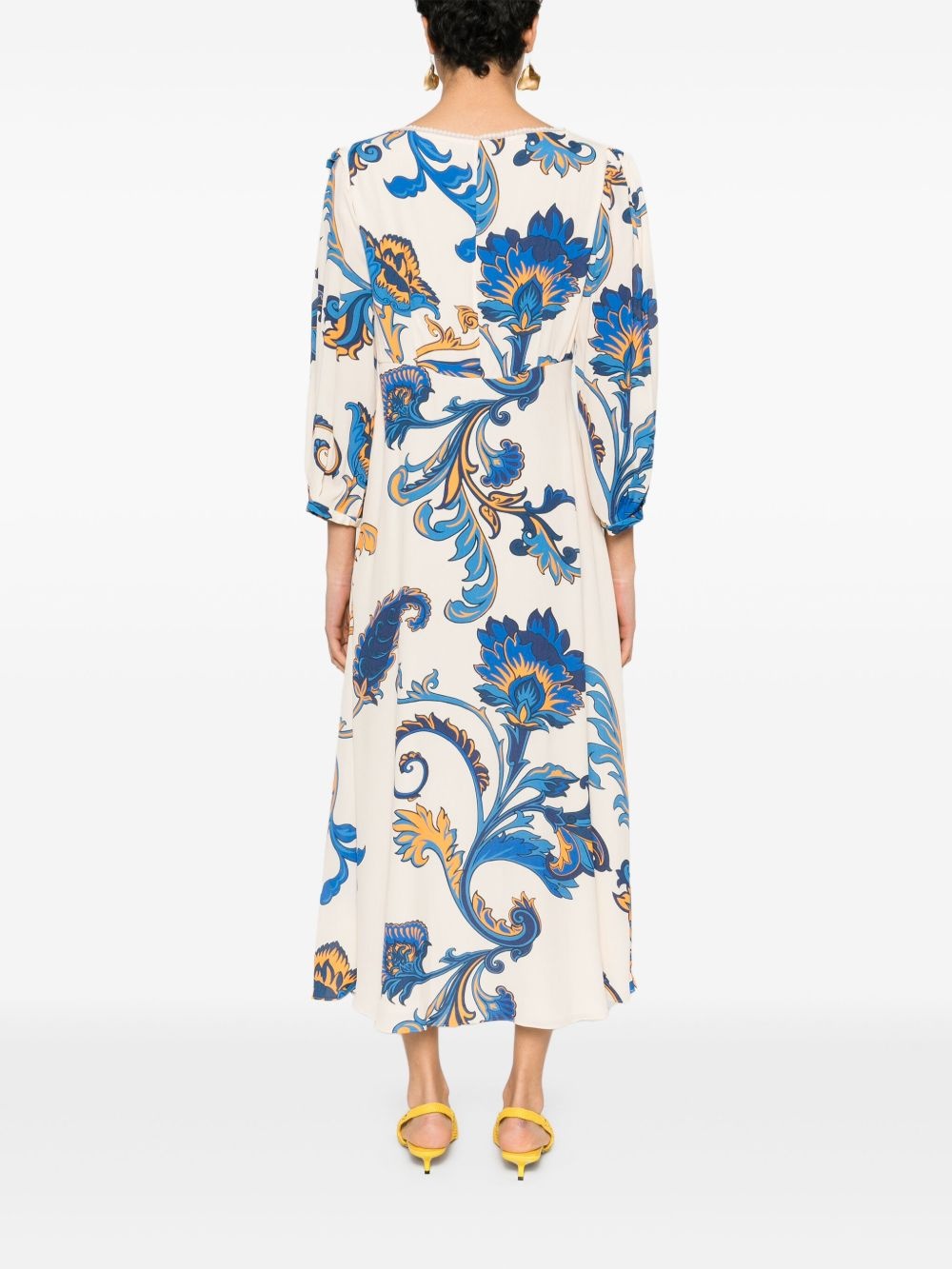 floral-print midi dress - 4