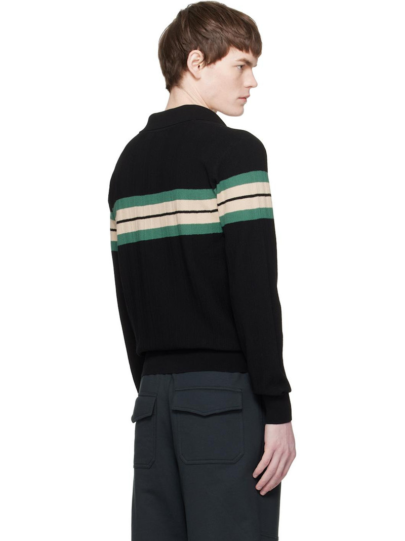 Black Block Stripe Polo 3