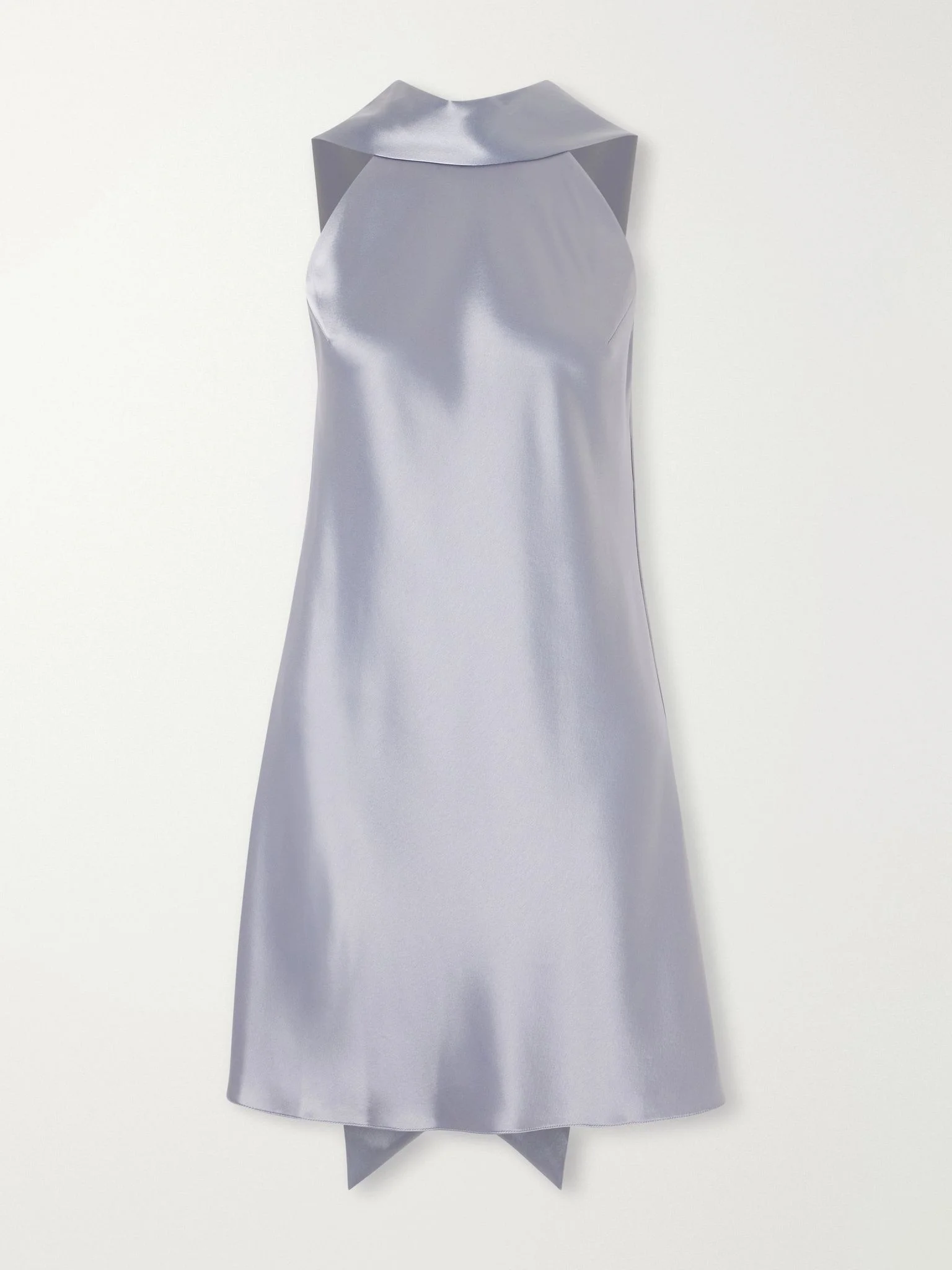 Siena satin halterneck mini dress Light blue - 1