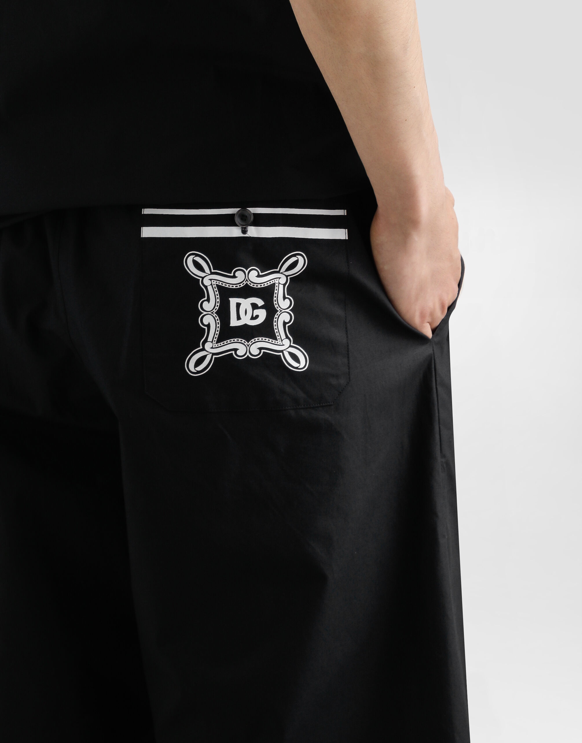 Cotton shorts with jacquard logo - 5