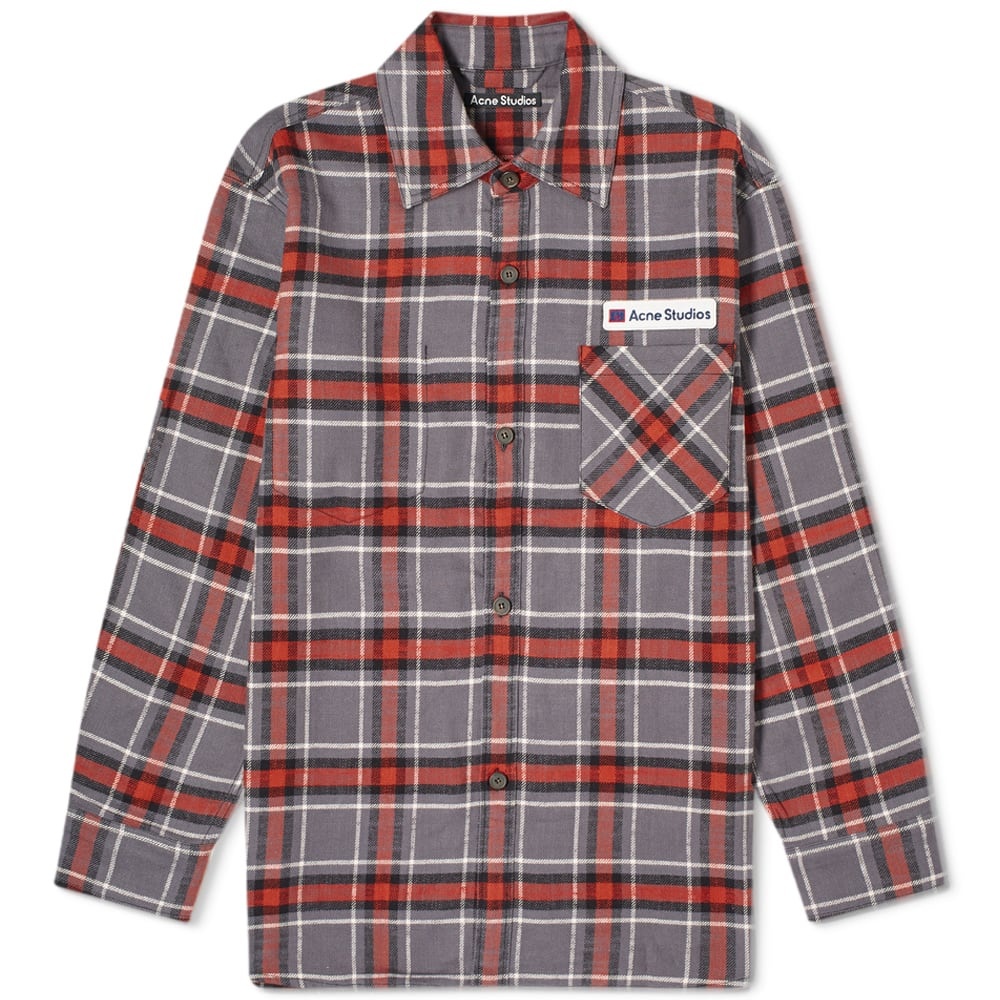 Acne Studios Salak Flannel PC Face Shirt - 1