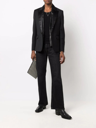 AMIRI leather-lapel blazer outlook