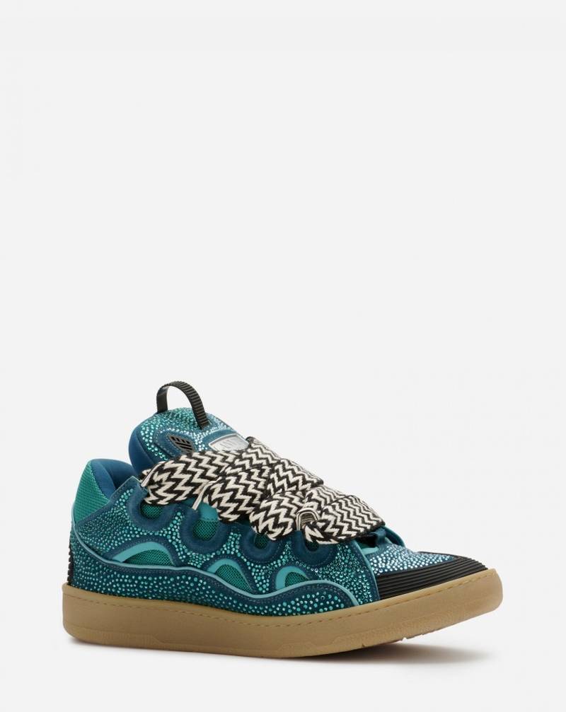 CURB SNEAKERS IN LEATHER AND STRASS - 1