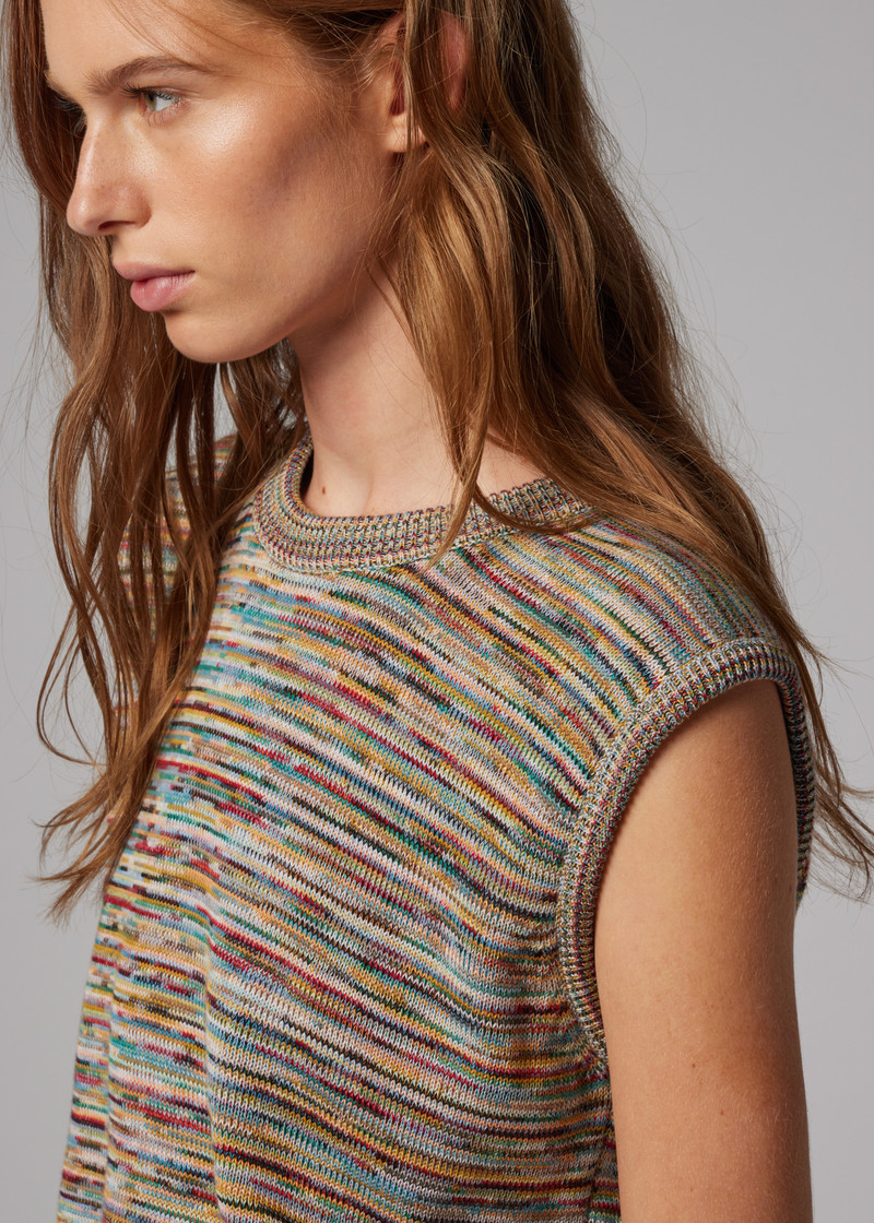 Women's Knitted 'Signature Stripe' Tank Top 5