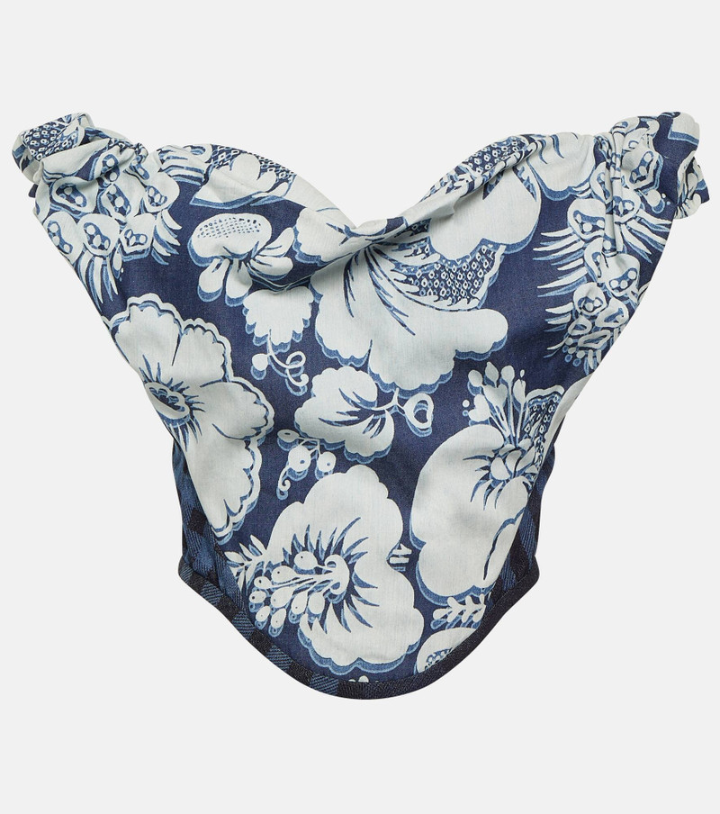 floral-print cropped top 1