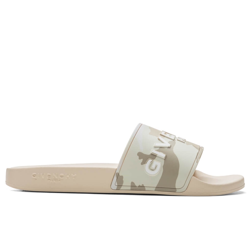 GIVENCHY SLIDE SANDALS - BEIGE/BROWN - 1
