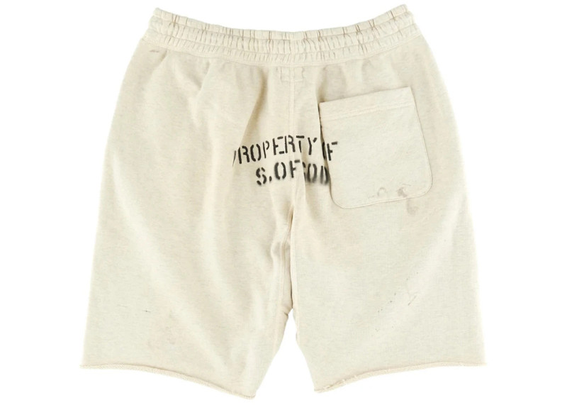 SAINT M×××××× Saint Mxxxxxx x VLONE Sweat Shorts White outlook