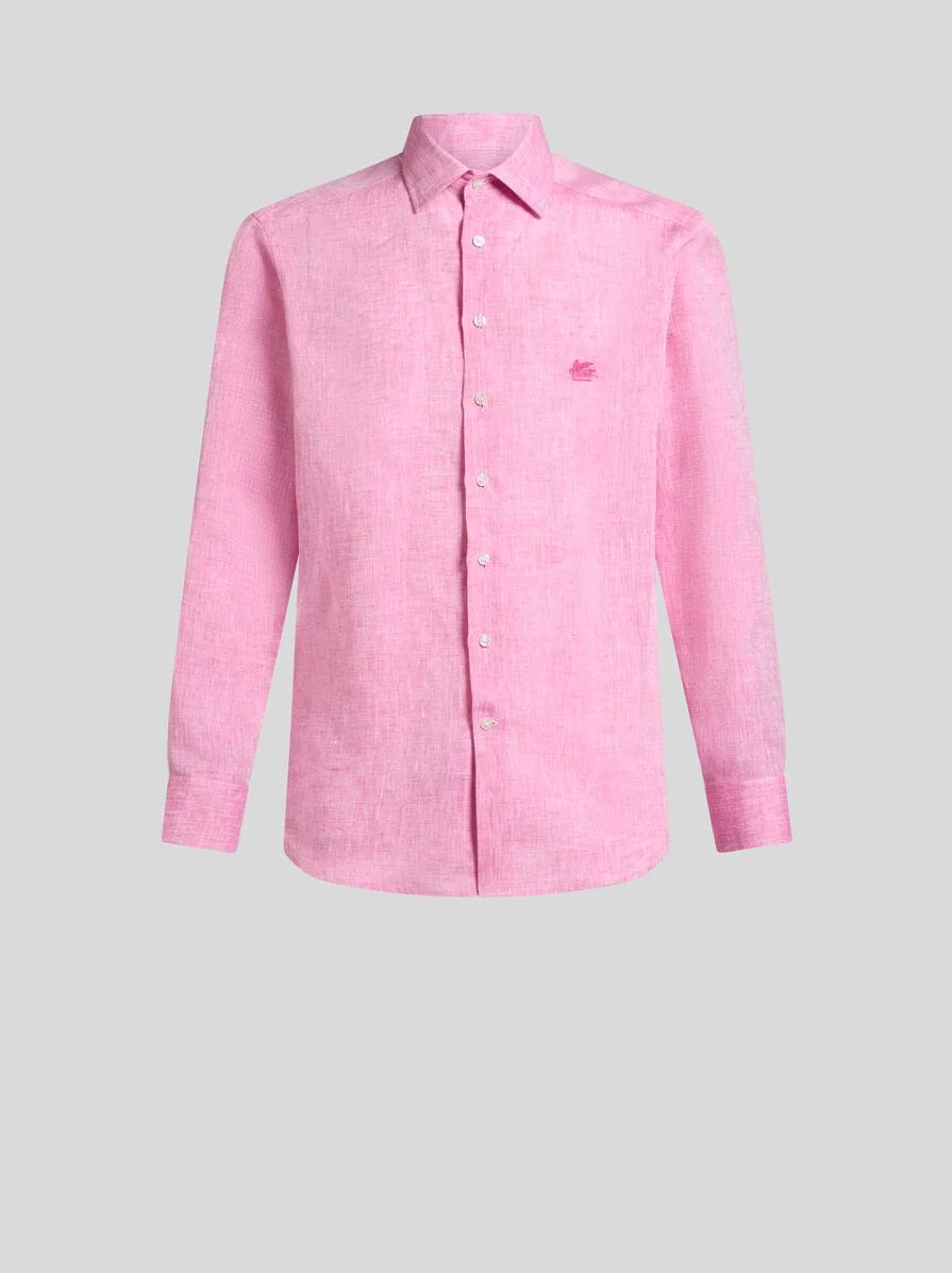 LINEN SHIRT WITH PEGASO - 1