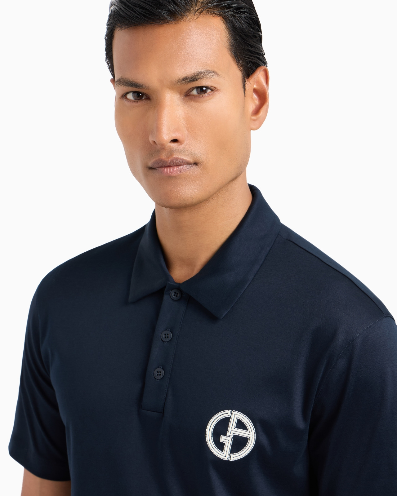 Short-sleeved polo shirt in cotton interlock - 5