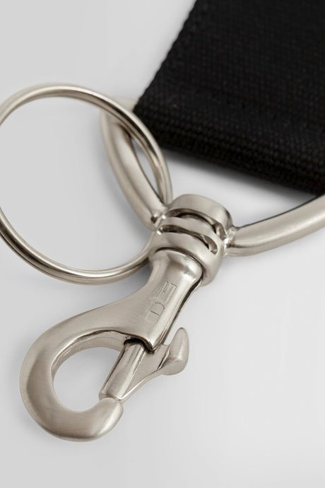 Rick owens drkshdw black strobe keychain in cotton webbing - 4