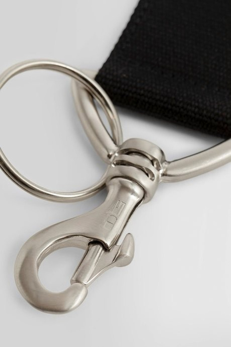 Rick owens drkshdw black strobe keychain in cotton webbing 4