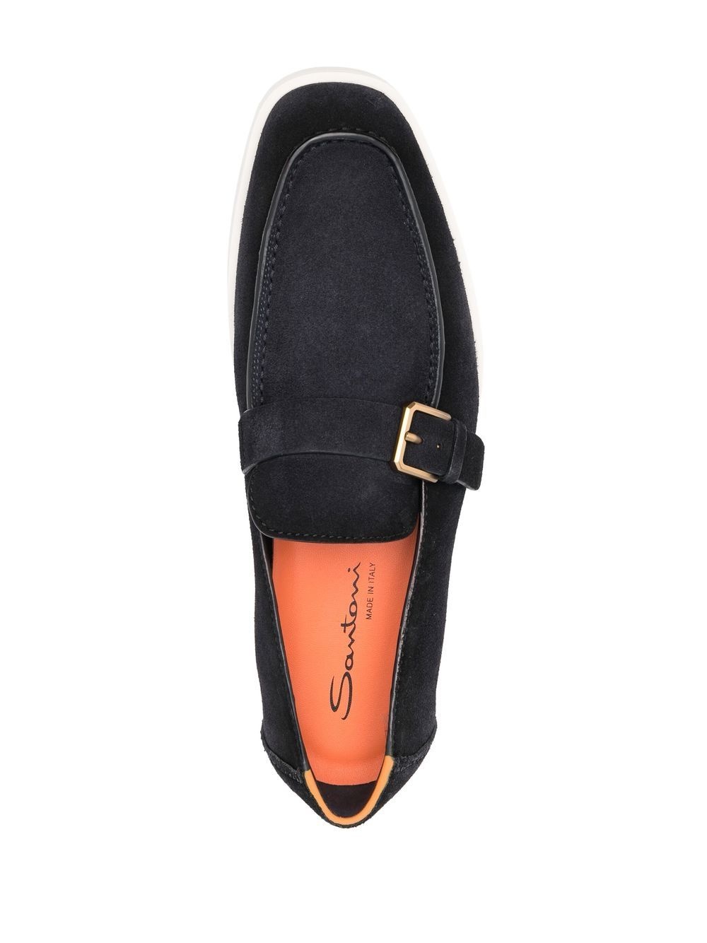 buckle-detail suede loafers - 4