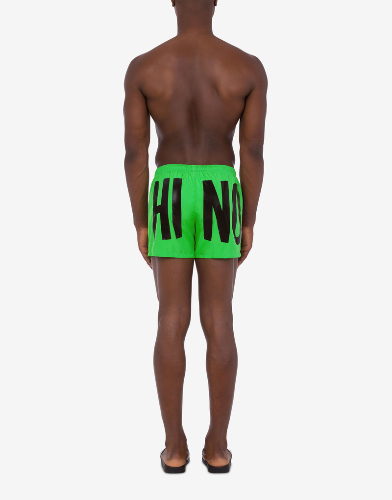 SHINY MAXI LOGO SWIM TRUNKS 3