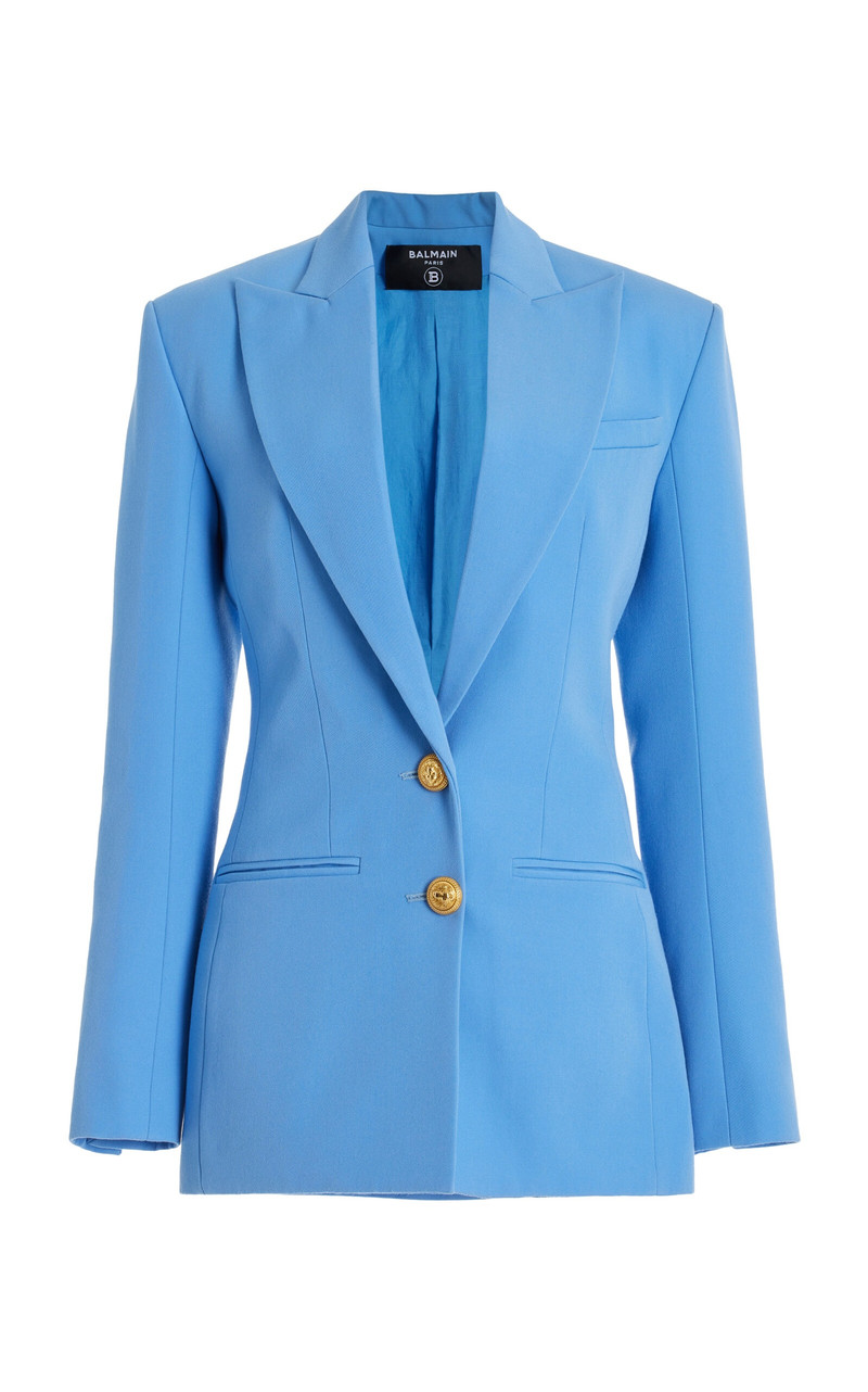 Tailored Wool Blazer blue 1