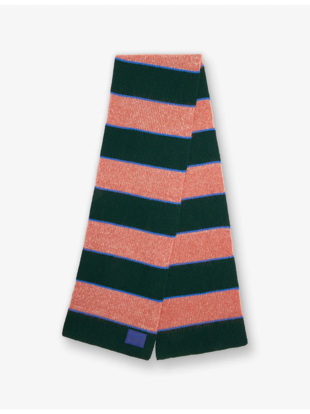 Striped Logo-Patch Wool and Alpaca-Blend Scarf - 1