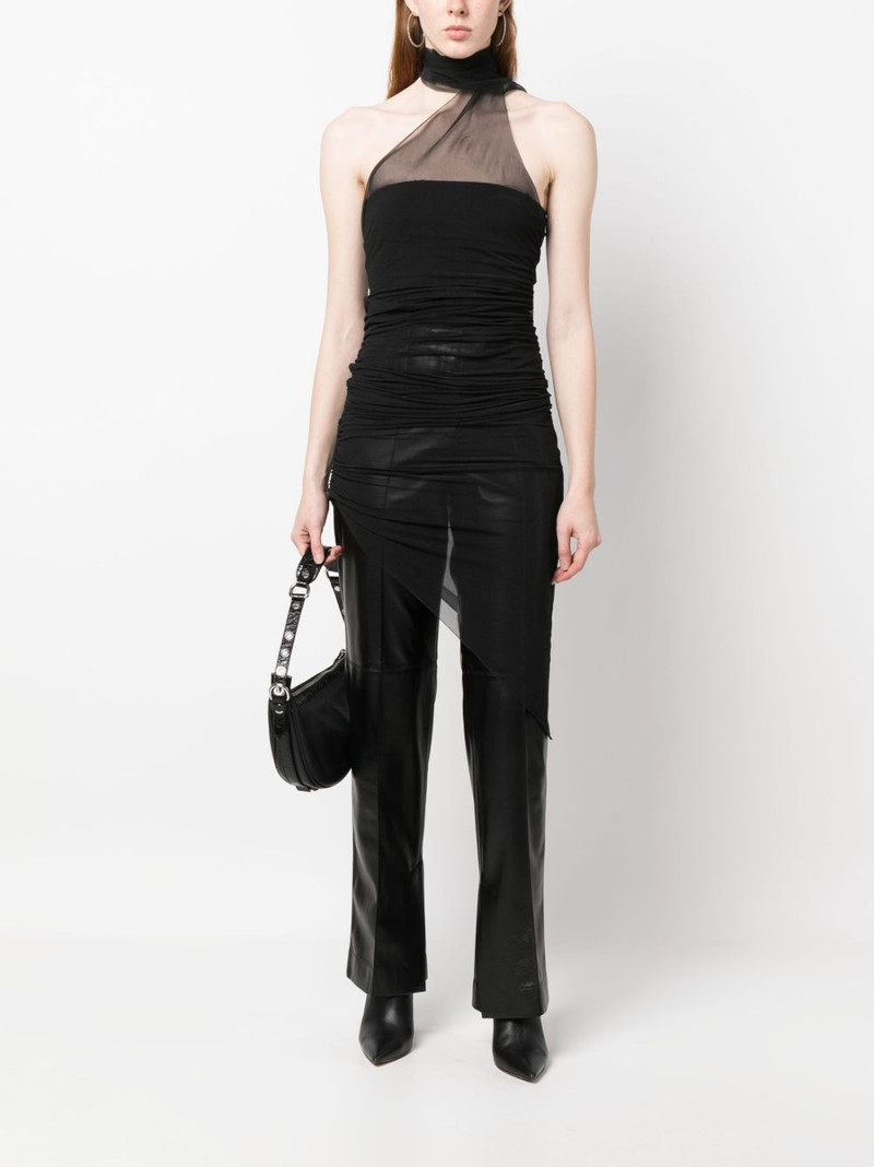 LUDOVIC DE SAINT SERNIN sheer asymmetric halterneck top outlook