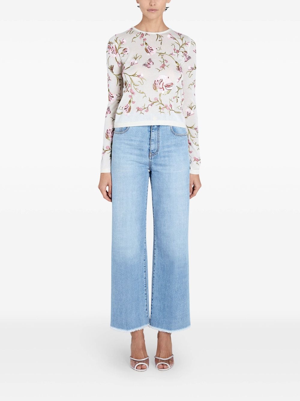 floral-intarsia sweater - 2