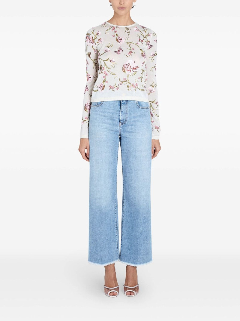 GIAMBATTISTA VALLI floral-intarsia sweater outlook