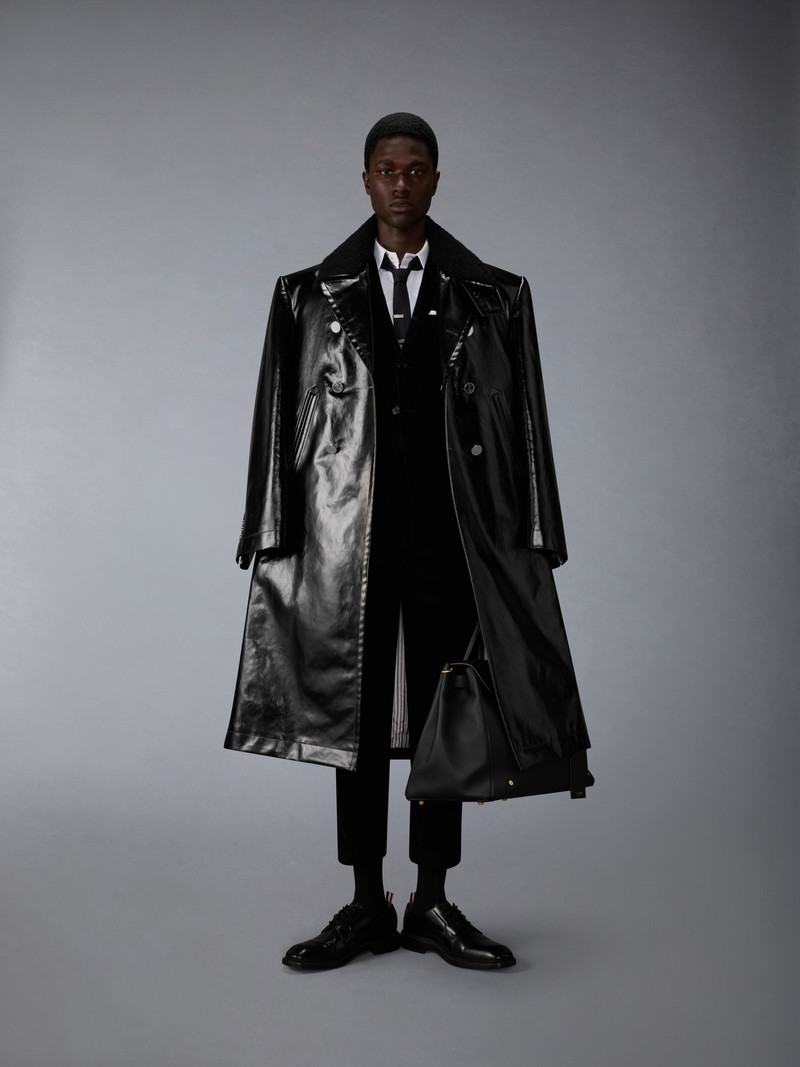 GABARDINE SLICKER OVERSIZED PEACOAT 6