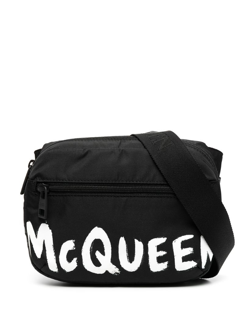 zipped logo-print shoulder bag - 2