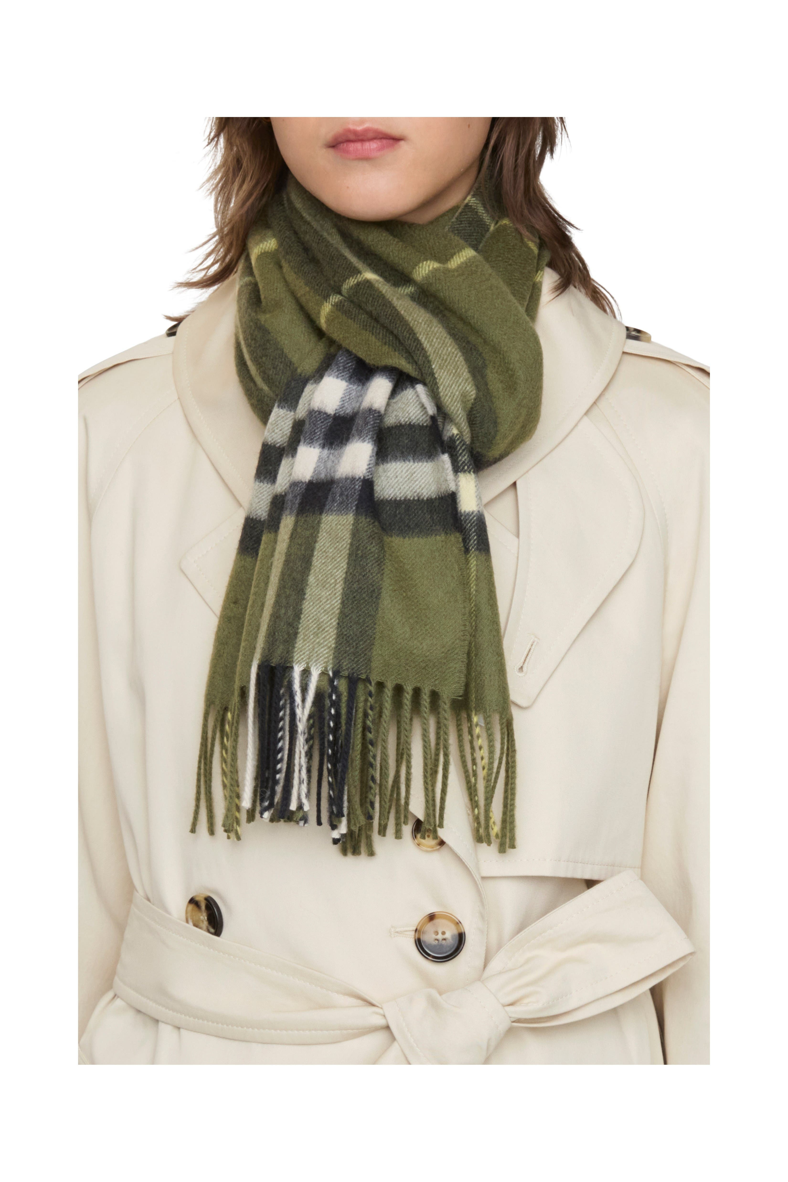 burberry Check Cashmere Scarf in Pea at Nordstrom - 3
