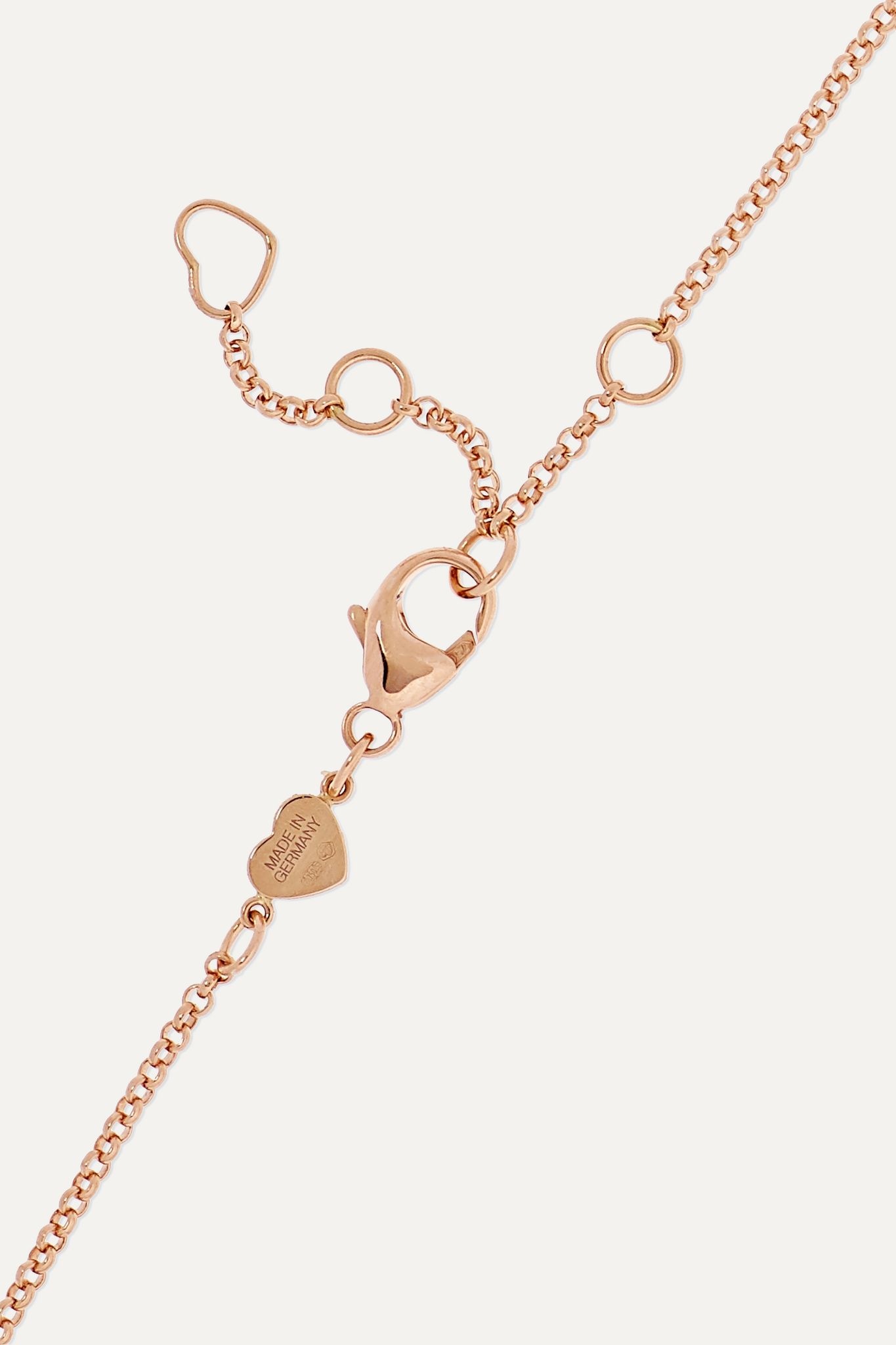 Happy Hearts Wings 18-karat rose gold, mother-of-pearl and diamond bracelet - 3