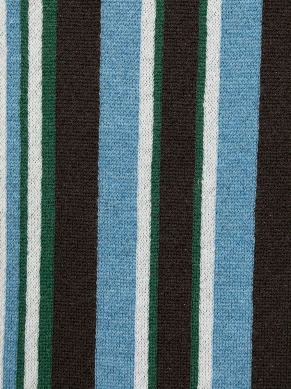 logo-intarsia striped scarf - 2