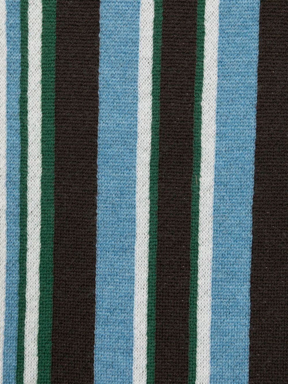 logo-intarsia striped scarf - 2