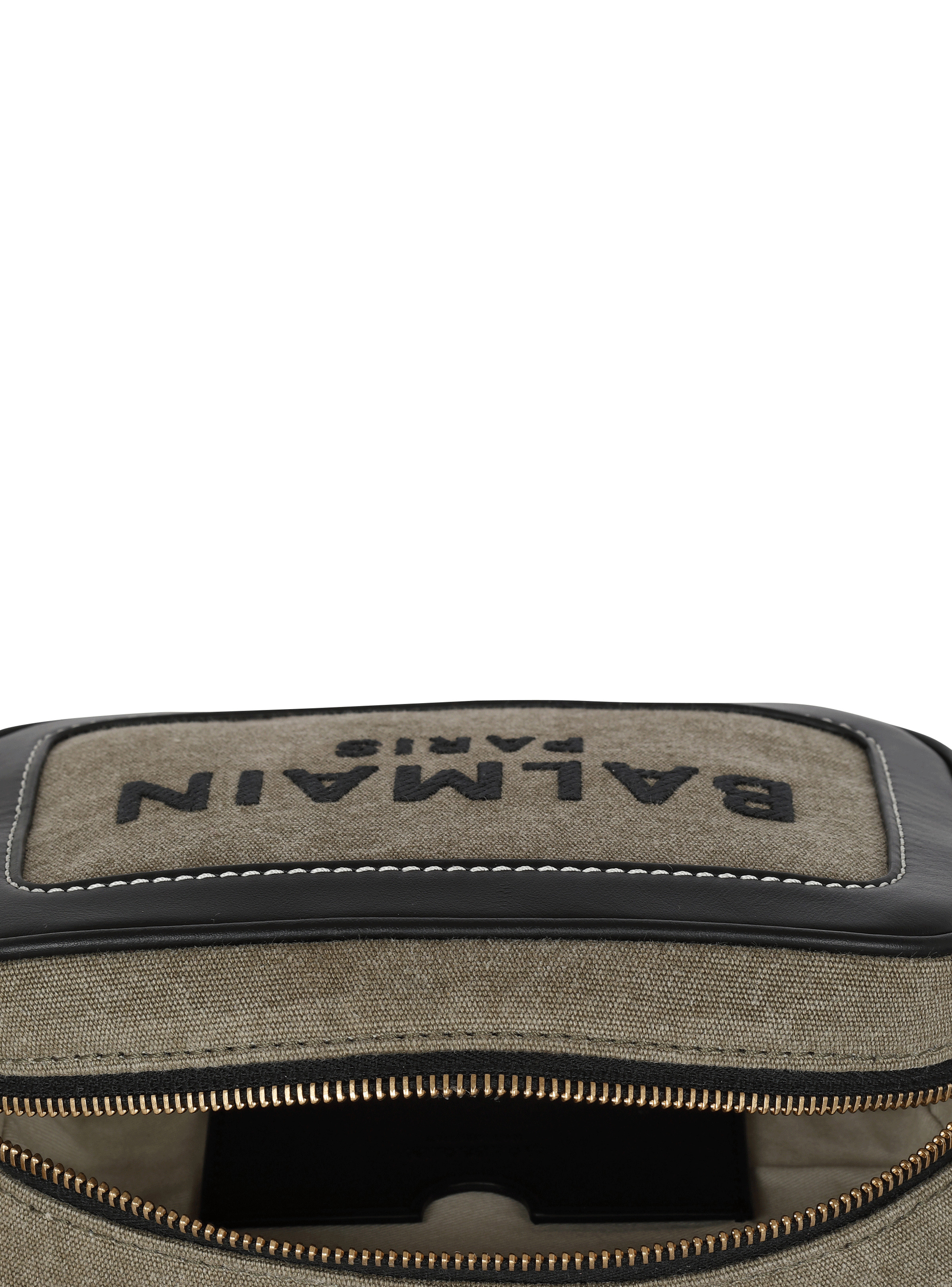 B-Army canvas and leather clutch 5