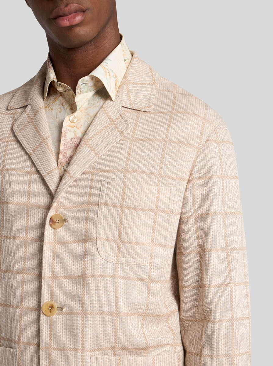 LINEN-BLEND JERSEY SHACKET - 2
