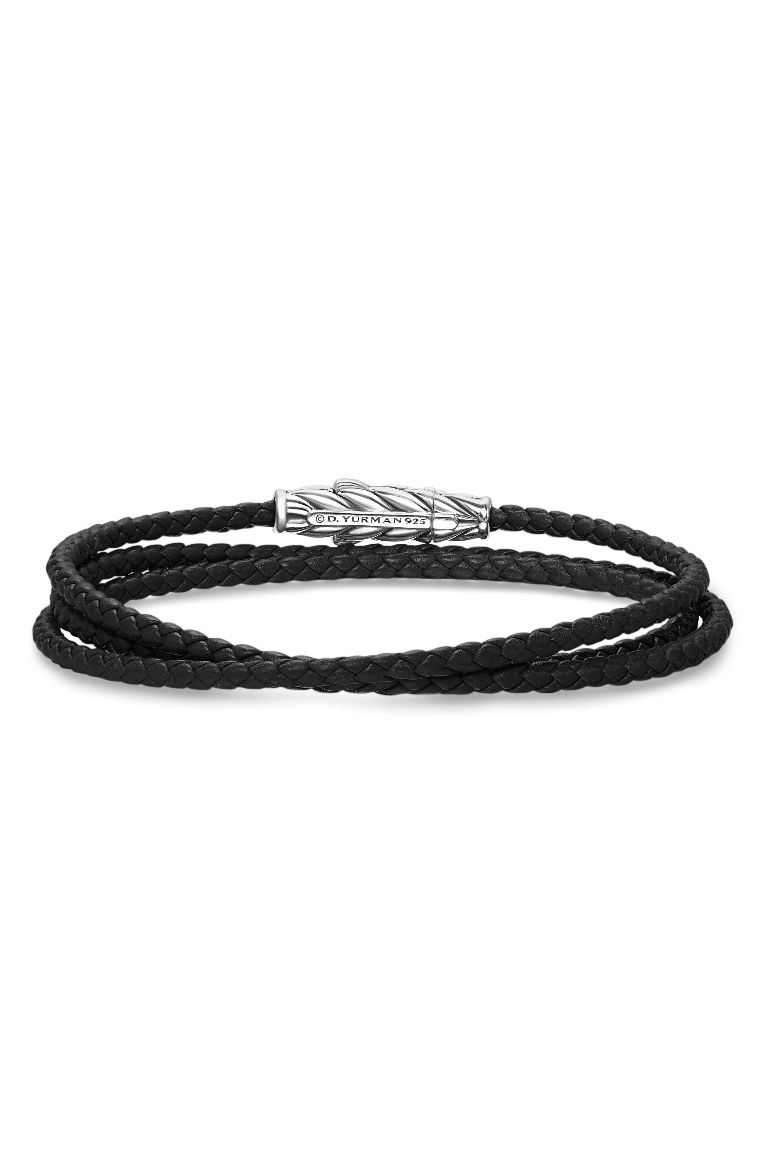 David Yurman Sterling Silver Leather Bracelet at Nordstrom - 5