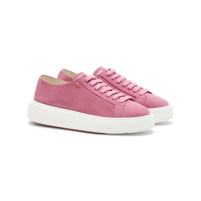 Women's pink suede sneaker 3